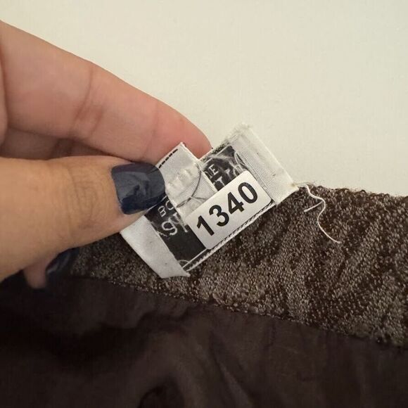 Valentino Skirt S 10 Jacquard Lace Print Brown Pencil Vintage Dark Romantic Goth - Picture 3 of 13